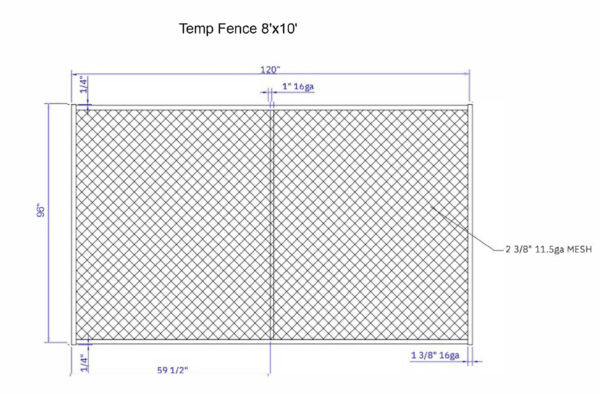 Temporary Fence Panel 8x10